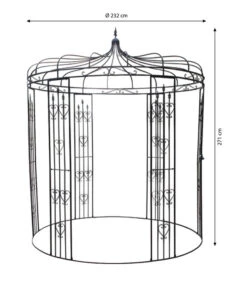 Dehner Metall-Pavillon Heart, Rund, Schwarz, Ca. Ø232/H271 Cm 8 Dehner Metall-Pavillon Heart, Rund, Schwarz, Ca. Ø232/H271 Cm -Markenqualität 1389857 WE BG 001 PavillionHeartDesign