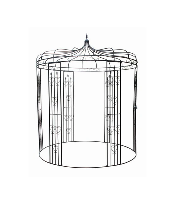 Dehner Metall-Pavillon Heart, Rund, Schwarz, Ca. Ø232/H271 Cm 3 Dehner Metall-Pavillon Heart, Rund, Schwarz, Ca. Ø232/H271 Cm