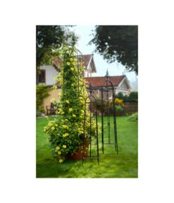 Dehner Metall-Rankobelisk Heart, Grau -Markenqualität 1390434 WE MO 001 MetallObeliskHeartgrau