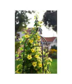 Dehner Metall-Rankobelisk Heart, Grau -Markenqualität 1390434 WE MO 002 MetallObeliskHeartgrau