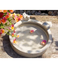 Dehner Keramik Vogeltränke Mit 2 Vögeln, Ca. Ø 28 Cm -Markenqualität 1404763 WE MO 002 KeramikVogeltraenkeGartendeko