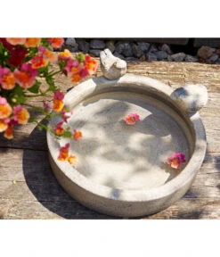 Dehner Keramik Vogeltränke Mit 2 Vögeln, Ca. Ø 28 Cm -Markenqualität 1404763 WE MO 003 KeramikVogeltraenkeGartendeko