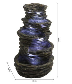 Dehner Polyresin-Gartenbrunnen Roccia 12 Dehner Polyresin-Gartenbrunnen Roccia -Markenqualität 1416601 WE BG 001 PolyresinbrunnenrocciabeleuchtetNEU