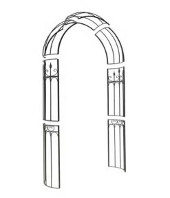 Dehner Metall-Rosenbogen Alina, Ca. B132/H233/T38 Cm -Markenqualität 2379659 WE DE 001 RosenbogenAlina