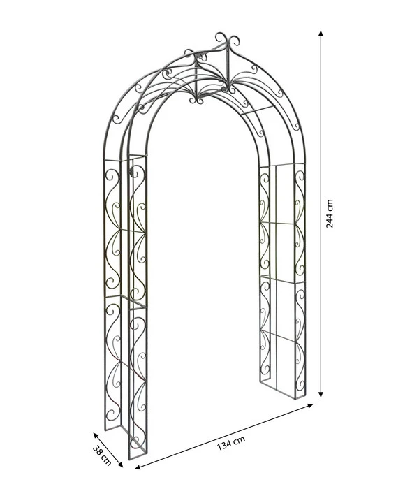 Dehner Metall-Rosenbogen Melina, Ca. B134/H244/T38 Cm 5 Dehner Metall-Rosenbogen Melina, Ca. B134/H244/T38 Cm – Bild 3