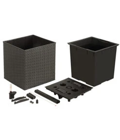 Dehner Kunststoff-Pflanztopf Dallas, Quadratisch, Ca. B35/H34/T35 Cm -Markenqualität 2460046 WE DE 002 DehnerKunststoffPflanztopfanthrazit36cmBlumentopf