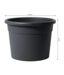 Dehner Kunststoff-Blumentopf Diana, Rund -Markenqualität 2546877 WE FS 001 Kunststofftopfdiana80cmanthr