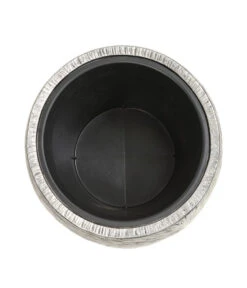 Dehner Polystone-Topf Moskau, Rund, Anthrazit, Ca. Ø45/H73 Cm -Markenqualität 2775625 WE DE 002 PolystoneTopfanthrazit