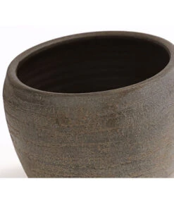 Dehner Keramik-Übertopf Kenia, Konisch, Braun -Markenqualität 2903144 WE DE 001 TopfKeniaBraunDehnerExpressHerzig