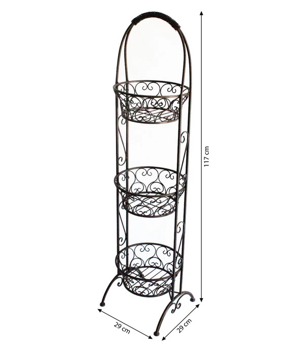 Dehner Metall-Etagere Mit Drei Körben 5 Dehner Metall-Etagere Mit Drei Körben – Bild 3