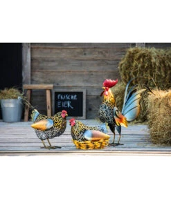 Dehner Metall-Hahn Toni -Markenqualität 3180312 WE MO 002 DehnerMetallDekoHuehnchenEviGartendekoGartenfiguren