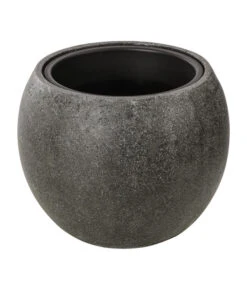Dehner Polystone-Topf Kapstadt, Rund, Grau