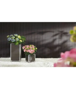 Dehner WPC-Topf Inkl. Kunststoff-Einsatz, Anthrazit -Markenqualität 3220589 3220985 WE MO 001 DehnerPolystone PflanztopfinklKunststoff EinsatzanthrazitBlumenkuebel 1