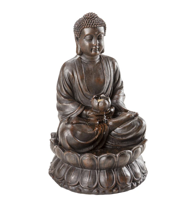 Dehner Polyresin-Gartenbrunnen Buddha, Ca. B49,5/H80,5/T49,5 Cm 4 Dehner Polyresin-Gartenbrunnen Buddha, Ca. B49,5/H80,5/T49,5 Cm – Bild 2