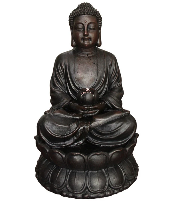 Dehner Polyresin-Gartenbrunnen Buddha, Ca. B49,5/H80,5/T49,5 Cm 3 Dehner Polyresin-Gartenbrunnen Buddha, Ca. B49,5/H80,5/T49,5 Cm
