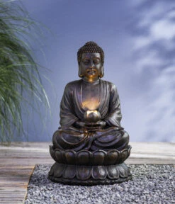 Dehner Polyresin-Gartenbrunnen Buddha, Ca. B49,5/H80,5/T49,5 Cm 14 Dehner Polyresin-Gartenbrunnen Buddha, Ca. B49,5/H80,5/T49,5 Cm -Markenqualität 3274511 WE MO 002 DehnerPolyresinGarenbrunnenBuddhaNEU