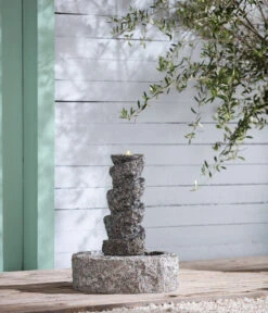 Dehner Granit-Gartenbrunnen Drill, Ca. Ø45/H55 Cm -Markenqualität 3333382 WE MO 002 DehnerGranitGartenbrunnenDrill