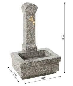 Dehner Granit-Gartenbrunnen Linz, Ca. B62/H100/T46 Cm -Markenqualität 3342342 WE DE 001 DehnerGranitGartenbrunnenLinz