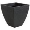 Dehner Kunststoff-Topf Capri In Riffeloptik, Anthrazit, Ca. B40/H42/T40 Cm