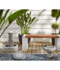 Dehner Granit-Kompassstein, Schwarz/grau, Ca. Ø40/4 Cm -Markenqualität 3710902 WE MO 002 DehnerGranitKompasssteinschwarzgrau