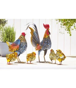 Dehner Metall-Henne Vroni -Markenqualität 4044855 4044871 WE MO 001 DehnerMetallDekoHuehnchenEviGartendekoGartenfiguren