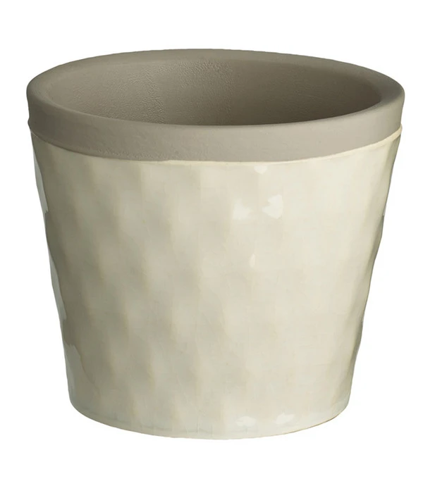 Dehner Keramik-Übertopf Ariane, Konisch, Hellgrau, Ca. Ø8 Cm 3 Dehner Keramik-Übertopf Ariane, Konisch, Hellgrau, Ca. Ø8 Cm