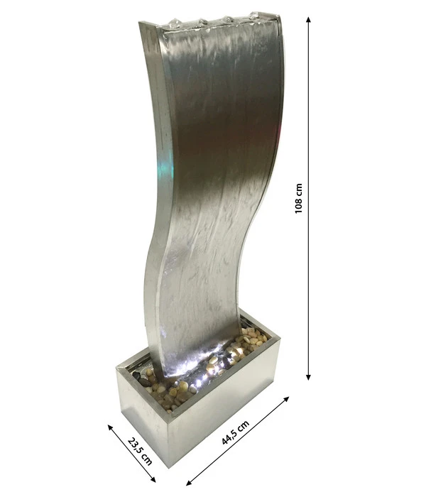 Dehner Edelstahl-Gartenbrunnen Curve, Ca. H108 Cm 6 Dehner Edelstahl-Gartenbrunnen Curve, Ca. H108 Cm – Bild 4