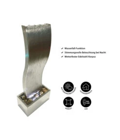 Dehner Edelstahl-Gartenbrunnen Curve, Ca. H108 Cm 10 Dehner Edelstahl-Gartenbrunnen Curve, Ca. H108 Cm -Markenqualität 4071569 WE IG 001 DehnerEdelstahlGartenbrunnenCurve