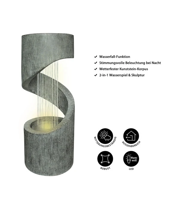 Dehner Polyresin-Gartenbrunnen Mali, Ca. H79,5 Cm 6 Dehner Polyresin-Gartenbrunnen Mali, Ca. H79,5 Cm – Bild 4