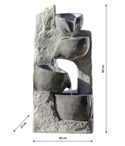 Dehner Polyresin-Gartenbrunnen Circ, Ca. H89 Cm -Markenqualität 4079794 WE DE 001 DehnerPolyresinGartenbrunnenCircOutdoorbrunnen