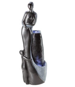 Dehner Polyresin-Gartenbrunnen Family, Ca. B42,5/H120/T27 Cm -Markenqualität 4079901 WE FS 003 DehnerPolyresinGartenbrunnenFamily