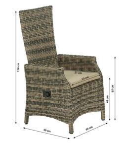 Dehner Geflechtsessel Siena, Braun Meliert -Markenqualität 4209961 WE BG 001 GeflechtsesselSiena