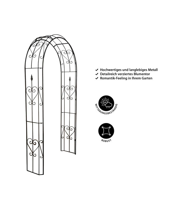 Dehner Metall-Rosenbogen Renata, Ca. B120/H228/T38 Cm – Bild 2