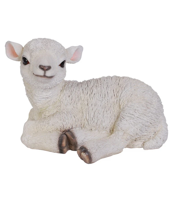 Dehner Polyresin-Lamm Sitzend, Ca. B36,5/H24,5/T27 Cm 3 Dehner Polyresin-Lamm Sitzend, Ca. B36,5/H24,5/T27 Cm