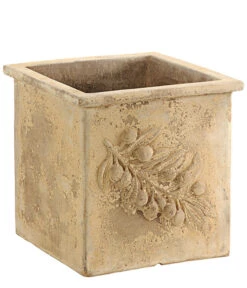 Dehner Terrakotta-Topf, Quadratisch, Terrakotta-antik