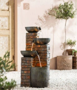Dehner Polyresin-Gartenbrunnen Piatto, Ca. H89 Cm -Markenqualität 4277760 WE MO 002 DehnerPolyresinGartenbrunnenPiatto