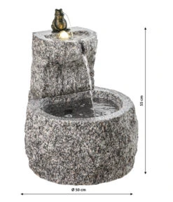 Dehner Granit-Gartenbrunnen Froschkönig, Ca. Ø50/H55 Cm -Markenqualität 4315628 WE DE 005 DehnerGranitGartenbrunnenFroschkoenig