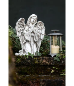 Dehner Polyresin-Engel Kniend, Ca. B26/H33,8/T17,5 Cm -Markenqualität 4331781 WE MO 001 Engel