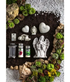 Dehner Polyresin-Engel Kniend, Ca. B26/H33,8/T17,5 Cm -Markenqualität 4331781 WE MO 002 Engel