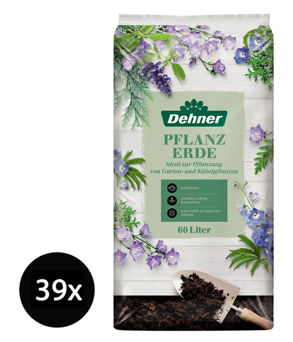 Dehner Pflanzerde, 39 X 60 Liter 3 Dehner Pflanzerde, 39 X 60 Liter