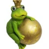 Dehner Magnesia-Froschkönig Mit Kugel, Ca. B27,2/H34,5/T22 Cm -Markenqualität 4418521 WE FS 001 DehnerMagnFroschkoenigMitKugelFigurDeko