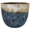Dehner Keramik-Topf Mystras, Rund, Blau-braun -Markenqualität 4441317 4441341 4441408 WE FS 001 DehnerKeramikTopf