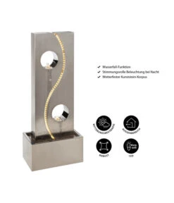 Dehner Edelstahl-Gartenbrunnen Shanghai, Ca. B41/H101,5/T25 Cm 9 Dehner Edelstahl-Gartenbrunnen Shanghai, Ca. B41/H101,5/T25 Cm -Markenqualität 4445524 WE IG 001 DehnerEdelstahlGartenbrunnenShanghai