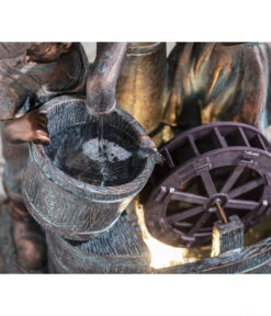 Dehner Polyresin-Gartenbrunnen Lea Und Leon, Ca. B45/H68,5/T35 Cm -Markenqualität 4447587 WE DE 003 DehnerPolyresinGartenbrunnenLeaundLeonNEU