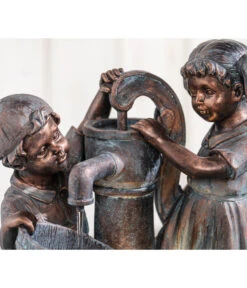 Dehner Polyresin-Gartenbrunnen Lea Und Leon, Ca. B45/H68,5/T35 Cm -Markenqualität 4447587 WE DE 004 DehnerPolyresinGartenbrunnenLeaundLeonNEU