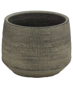 Dehner Keramik-Übertopf Elias, Bauchig, Braun