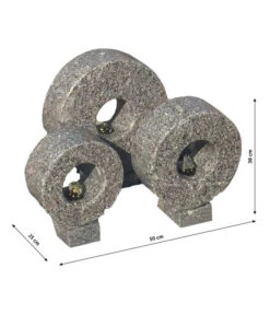 Dehner Granit-Gartenbrunnen Wheel, Ca. B50/H38/T25 Cm -Markenqualität 4450573 WE DE 001 DehnerGranitGartenBrunnenWheelDeko