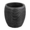 Dehner Polystone-Topf Singapur, Rund, Anthrazit