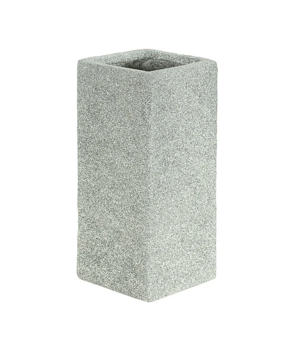 Dehner Leichtbeton-Pflanzvase Rock, Quadratisch, Grau 3 Dehner Leichtbeton-Pflanzvase Rock, Quadratisch, Grau