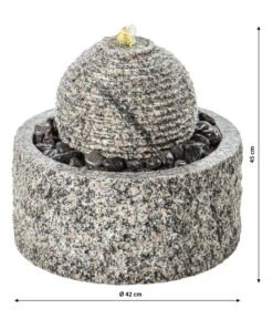 Dehner Granit-Gartenbrunnen Bern, Ca. Ø42/H45 Cm -Markenqualität 5163043 WE DE 001 DehnerGranitGartenbrunnenBern